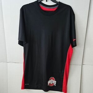 Men's Nike The Ohio State Dri-Fit T-Shirt - Black & Scarlet - Large - LIKE NEW